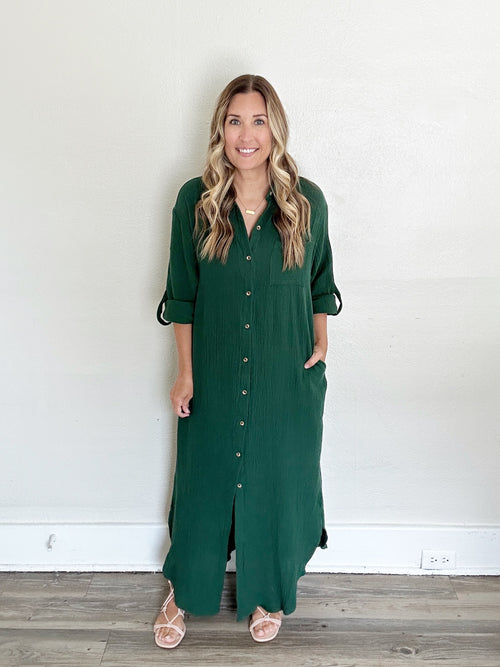 Ashlyn Maxi Dress - Green - FINAL SALE