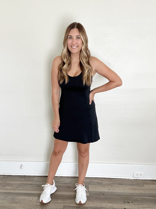 Caitlin Active Dress - Black - FINAL SALE
