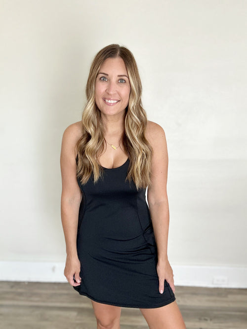 Caitlin Active Dress - Black - FINAL SALE
