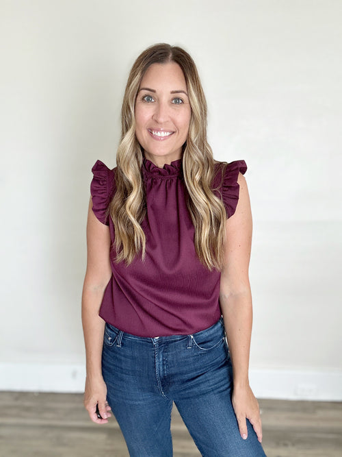 Camille Top - Wine - FINAL SALE