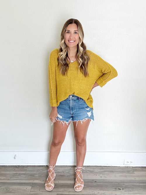 Kelly Sweater- Mustard - FINAL SALE