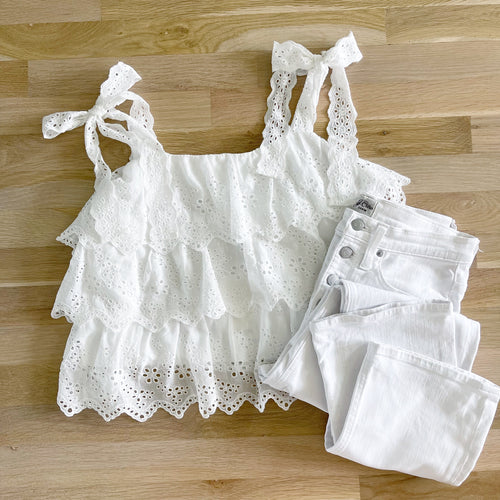 Daisy Eyelet Top - FINAL SALE