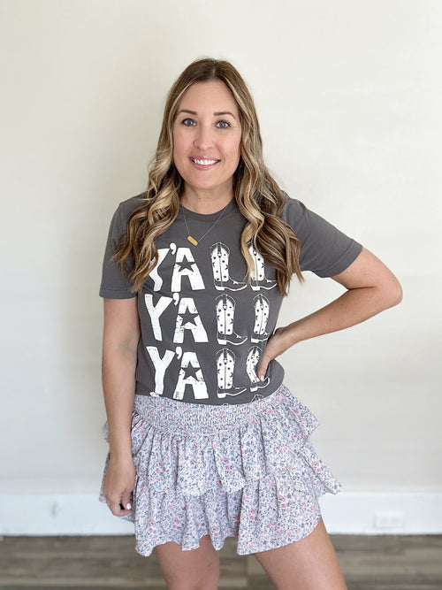 Ryan Floral Skort- Lavender - FINAL SALE