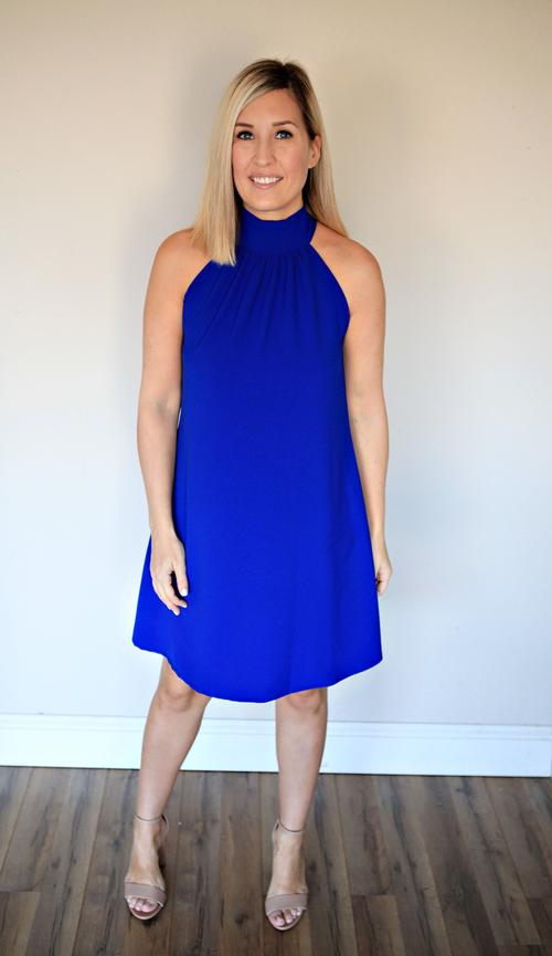 PRE-ORDER Emerson Tie Back Dress - Royal