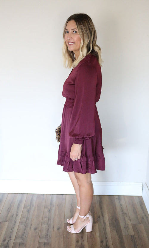 Kara Dress - Wine